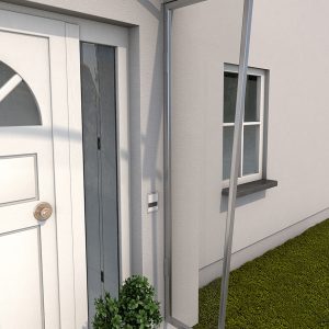 Zijpaneel B1 rvs optiek acryl - helder